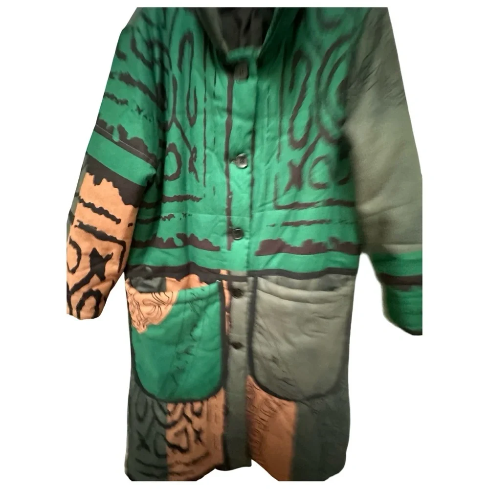 Artisan Patchwork Quilted Cotton Coat – Statement Piece - Picture 16 of 16